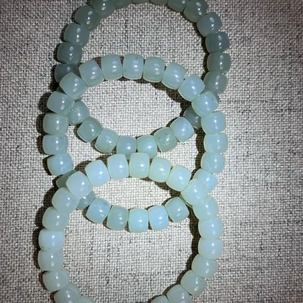 【欣玉推荐】和田玉高货老型珠手串jd约8mm