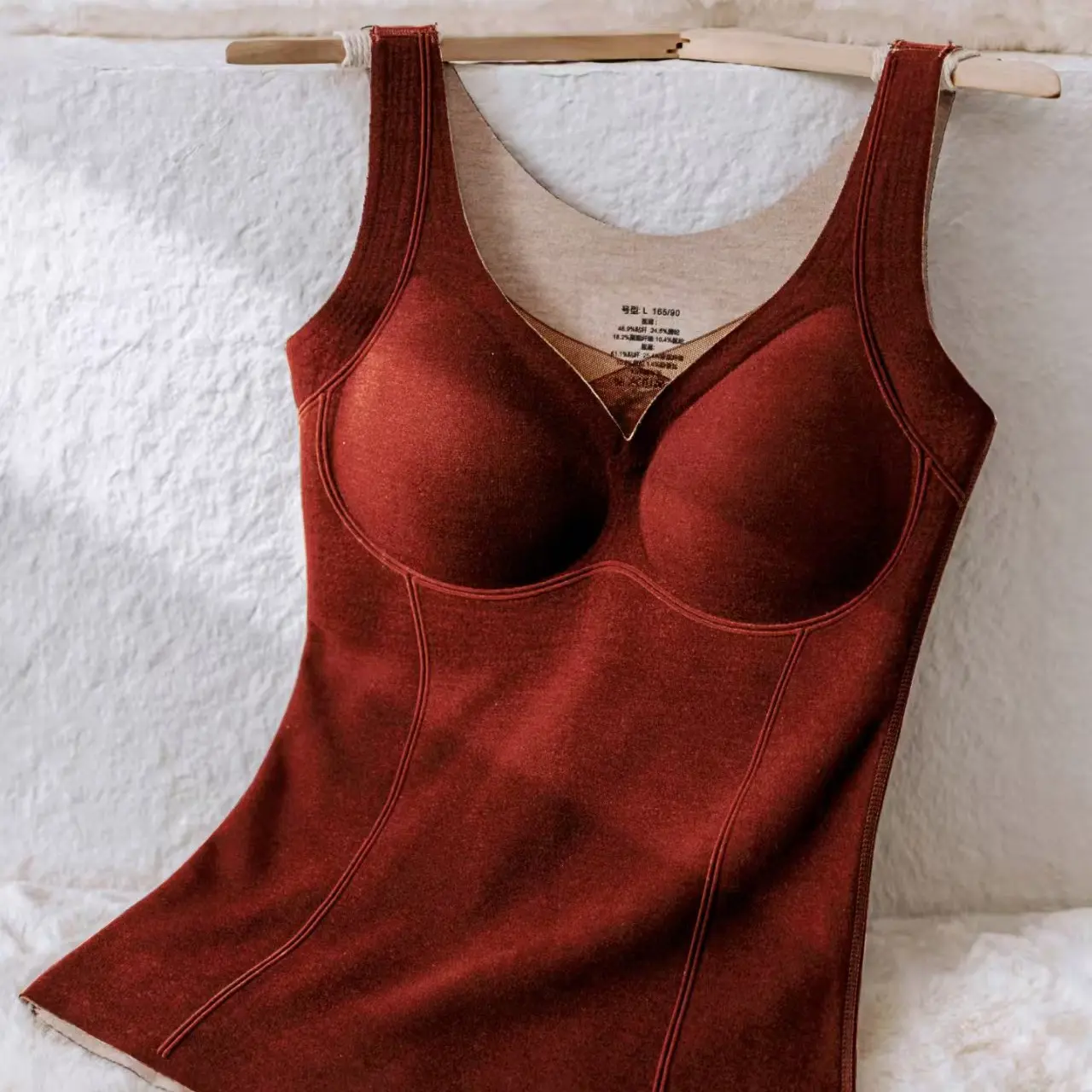 368植绒保暖舒适背心弹力大显瘦