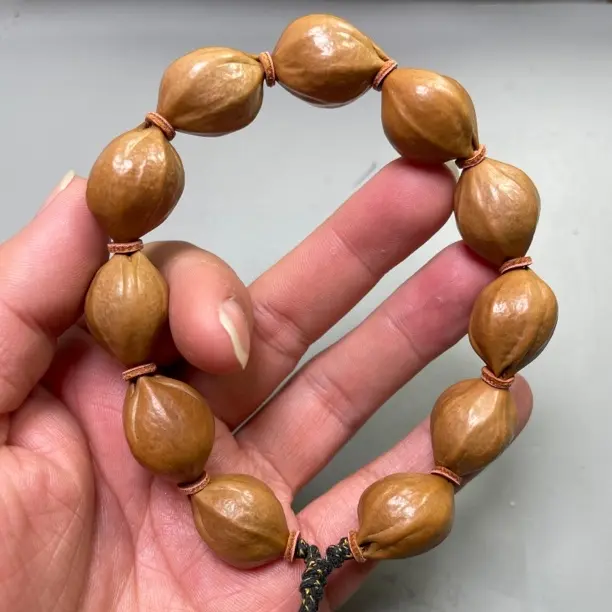 《微紫皮》小铁核原皮素核手串 