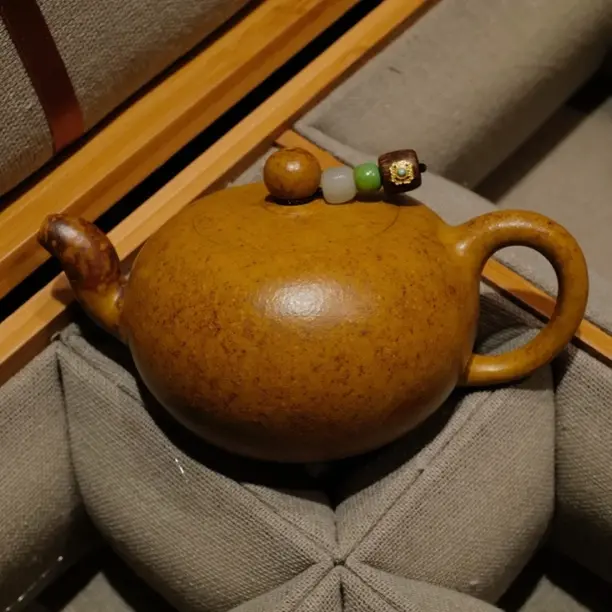 陈炑炑茶器 黄金段柴烧一粒珠 130cc