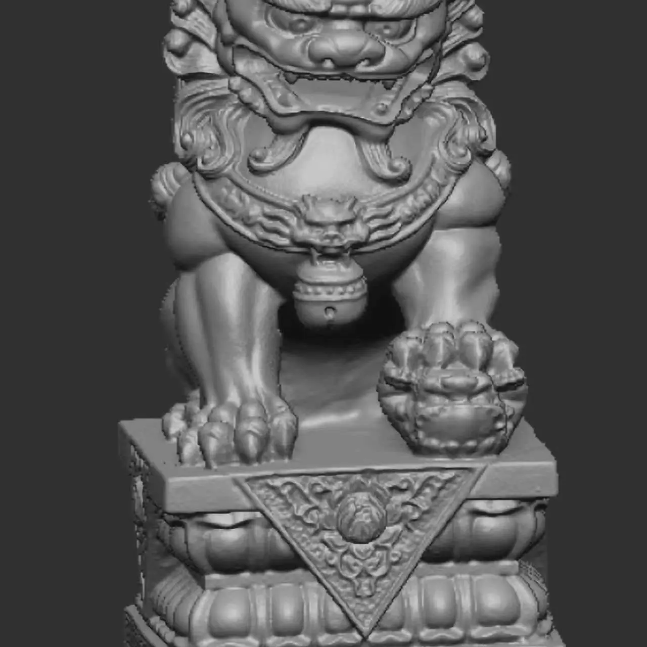 stl圆雕图三维立体图 抱鼓 狮子 盘龙柱 可支持定做