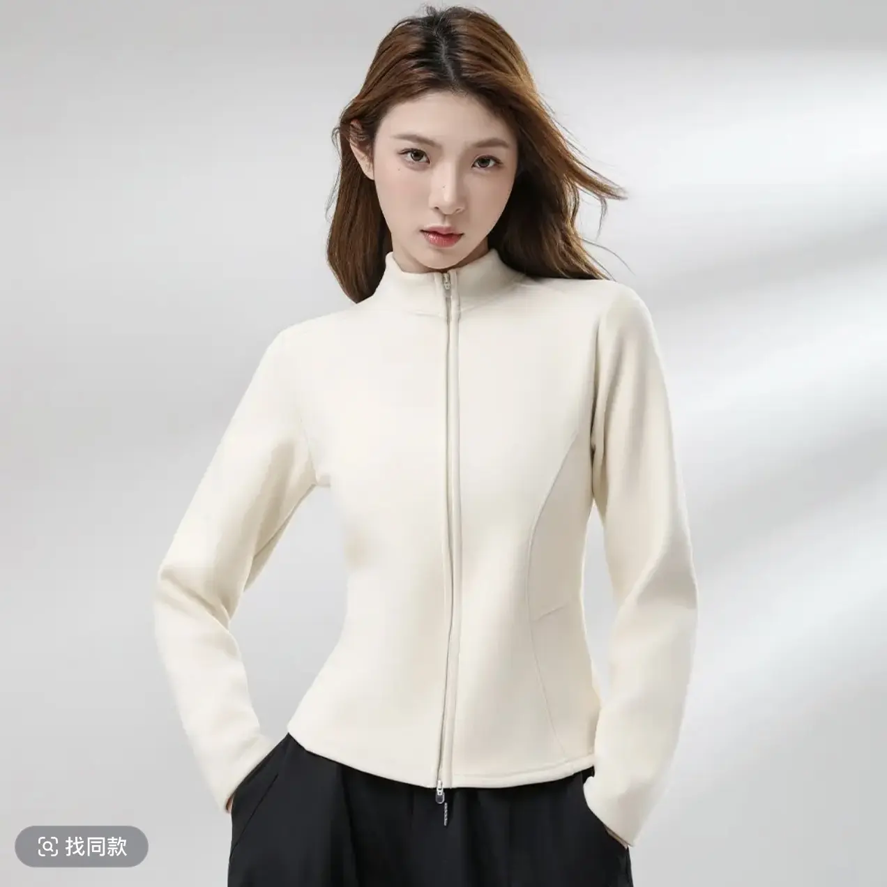 秋冬新款石墨烯保暖小蛮腰短款女士百搭气质外套