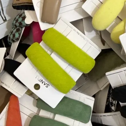 甜美高级感彩色布艺海绵BB夹女刘海侧边精致发饰