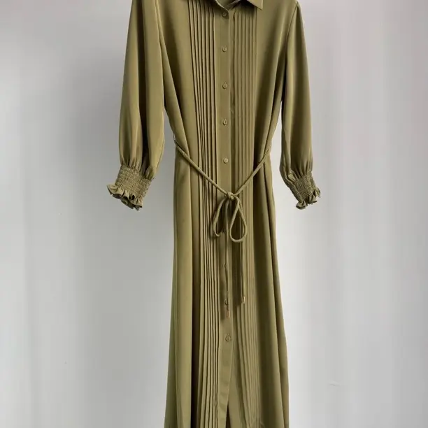 30姆米真丝弹力重绉新款桑蚕丝掐腰显瘦衬衫连衣裙高级感十足