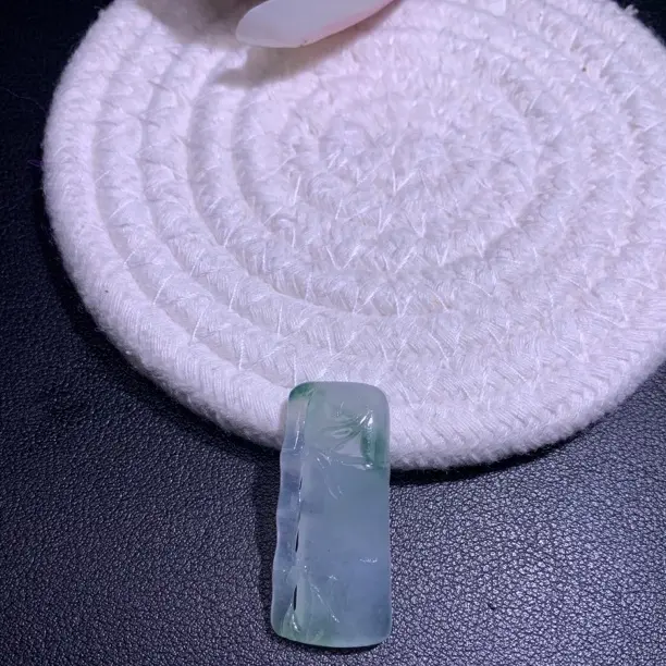 天然缅甸翡翠 冰飘花竹节节节高升 尺寸36 16.6 6.3毛货不退不换