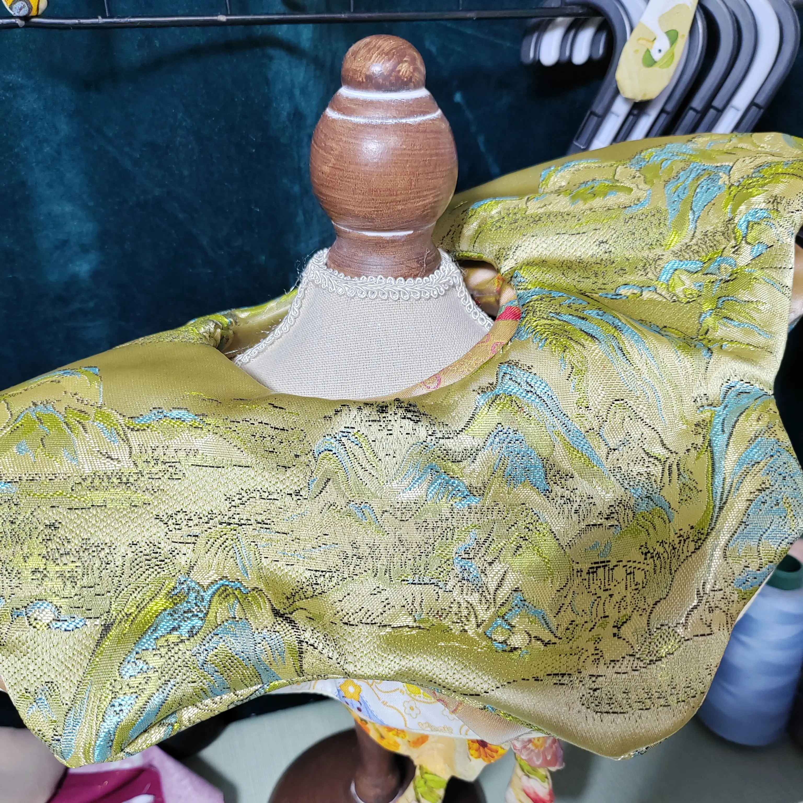 千里江山图，儿童口水巾