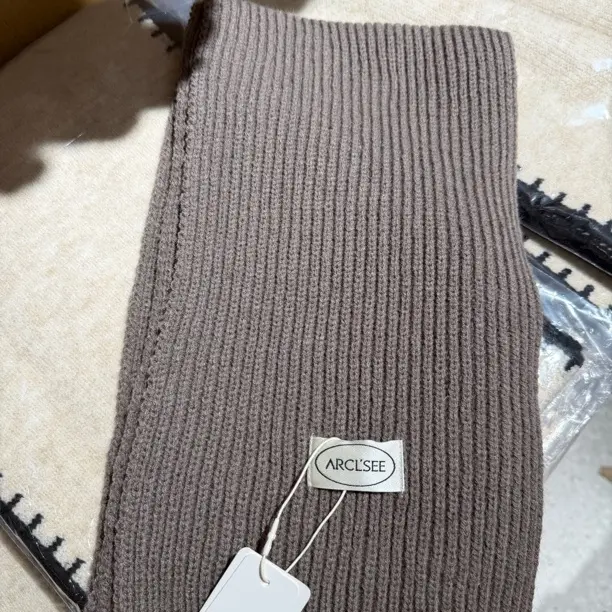 毛线针织围巾女秋冬季韩系加厚保暖护颈百搭纯色围脖毛线