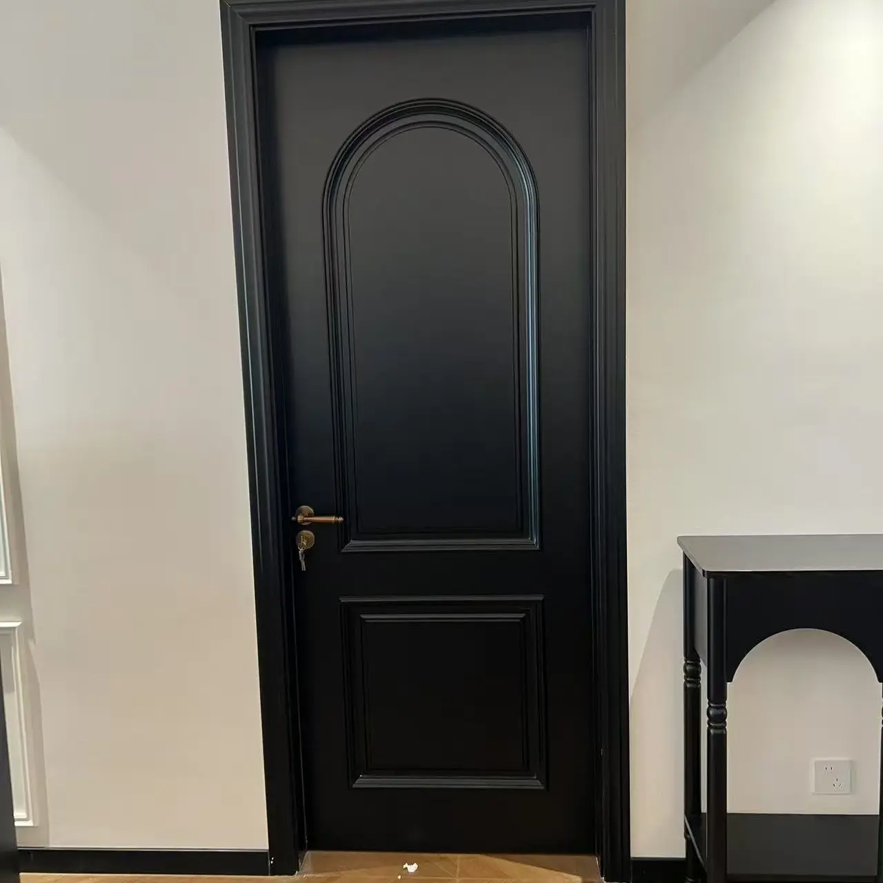 定制简约欧式环保加厚油漆室内卧室门室内门中古法式隔音木门实木