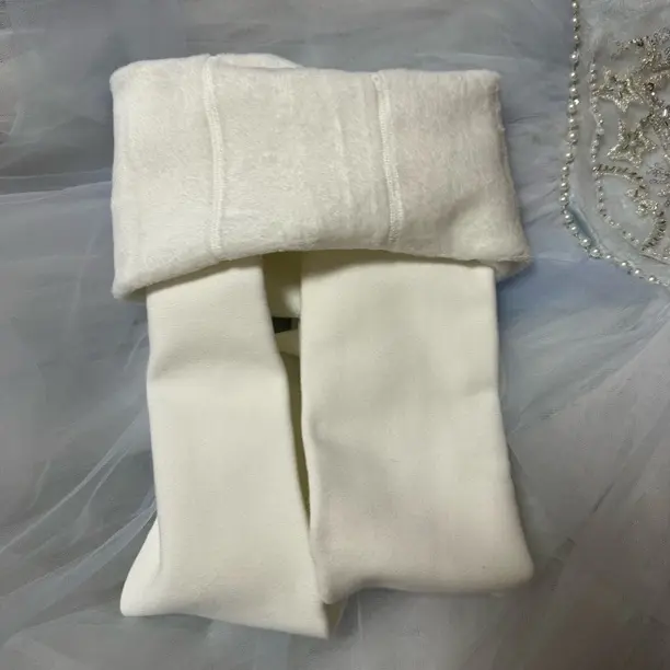 女童舞蹈袜春秋白色连裤袜薄绒