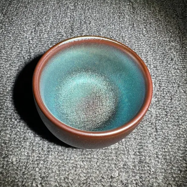 流光溢彩束口建窑建盏功夫茶具主人杯