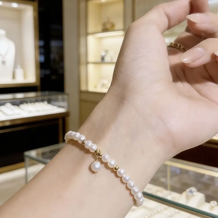 【S925银镶嵌】4-5mm镇店之宝设计款全珠光炫彩