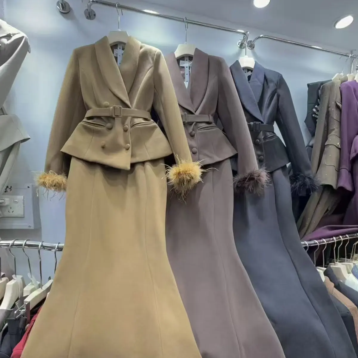 贵族千金风收腰显瘦长袖套装