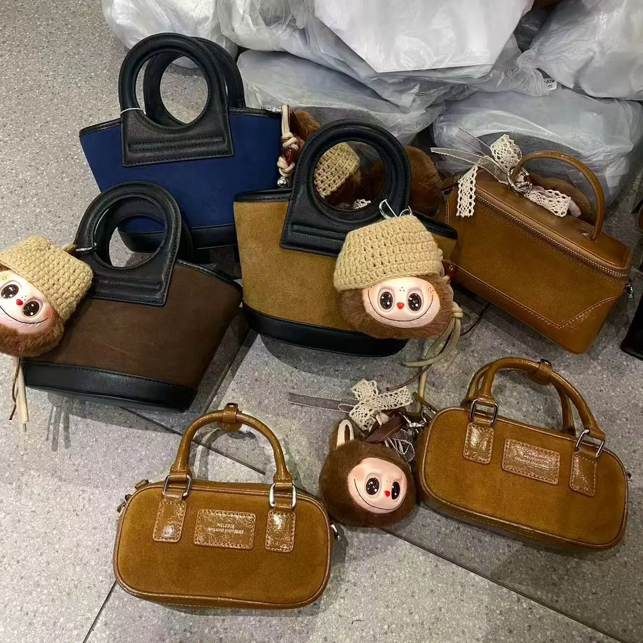 小众水桶包女士斜挎包单根跨境风潮双根时尚