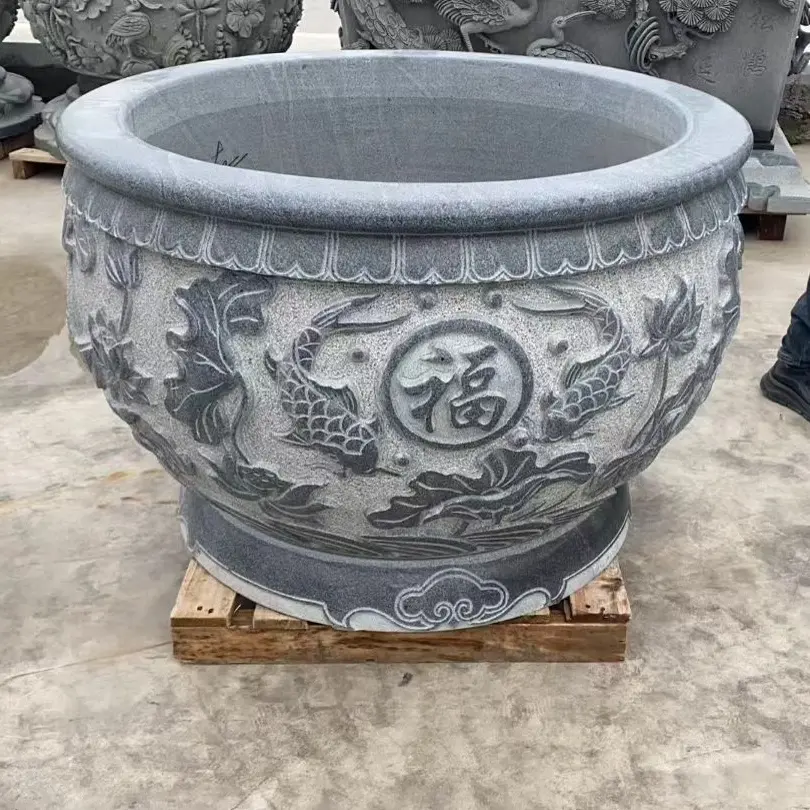 石雕鱼缸石雕门墩定金链接（包邮不包卸）