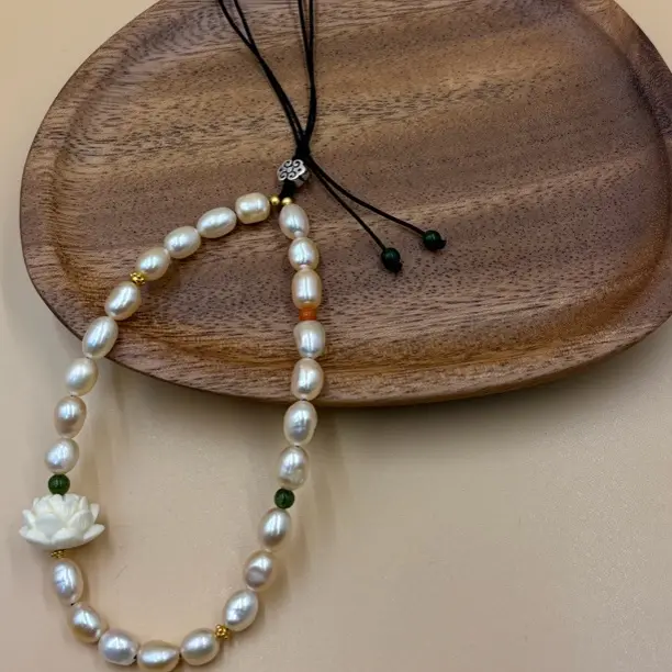 非金属树脂吊坠 珍珠手机挂手工 百搭