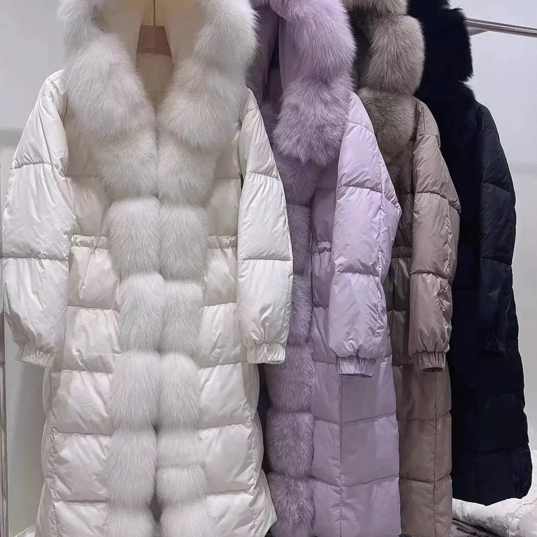 【富家千金狐狐狸】欧货高品质长款羽连帽加厚保服