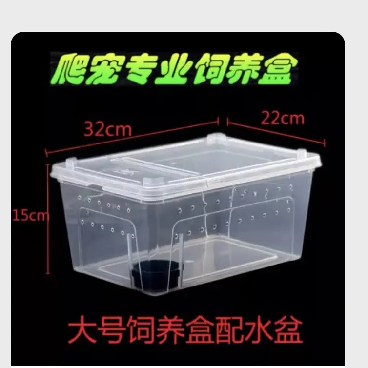 爬宠饲养盒带晒台适合蜘蛛角蛙蜥蜴等两栖爬虫