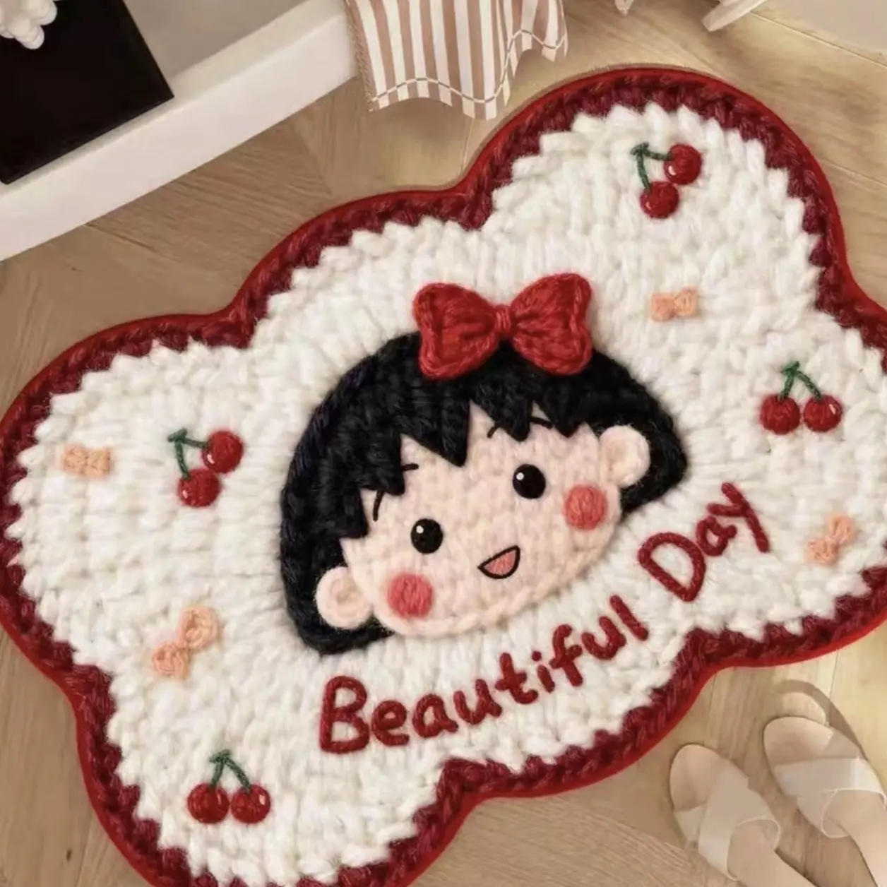 【亚麻材质】5D立体效果卡通硅藻泥吸水防滑入户门地垫浴室通用