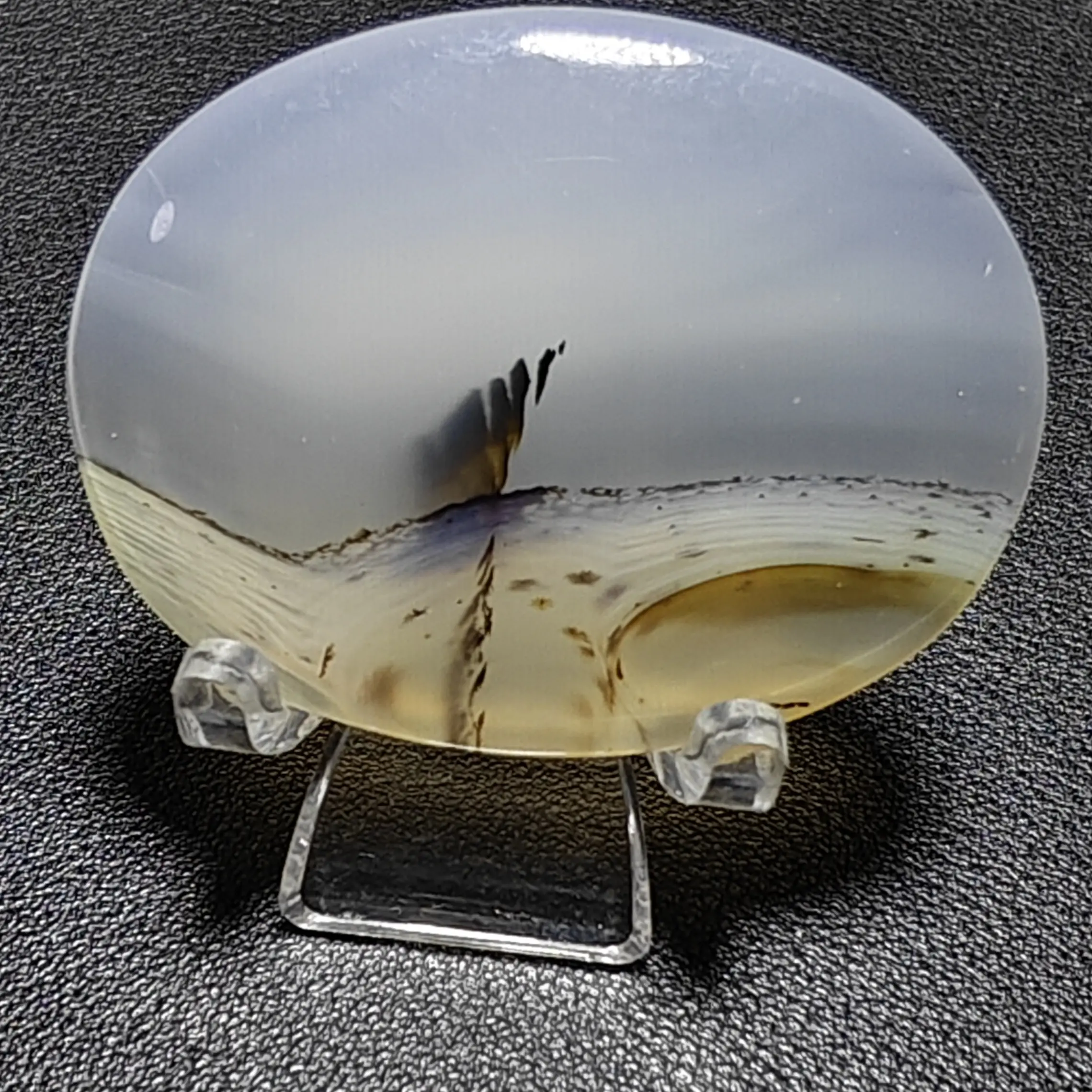 天然海洋玉髓玛瑙人物图案抽象意境吊坠