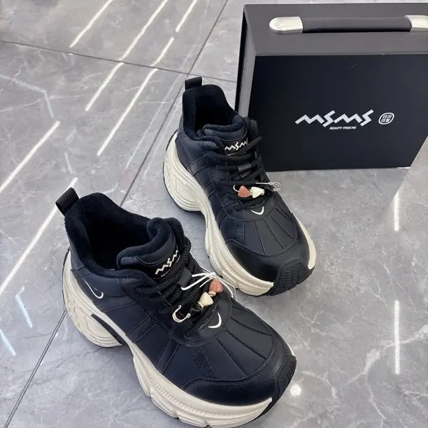 <玛莎玛索>2025新款622-816m加绒时尚百搭女款老爹鞋