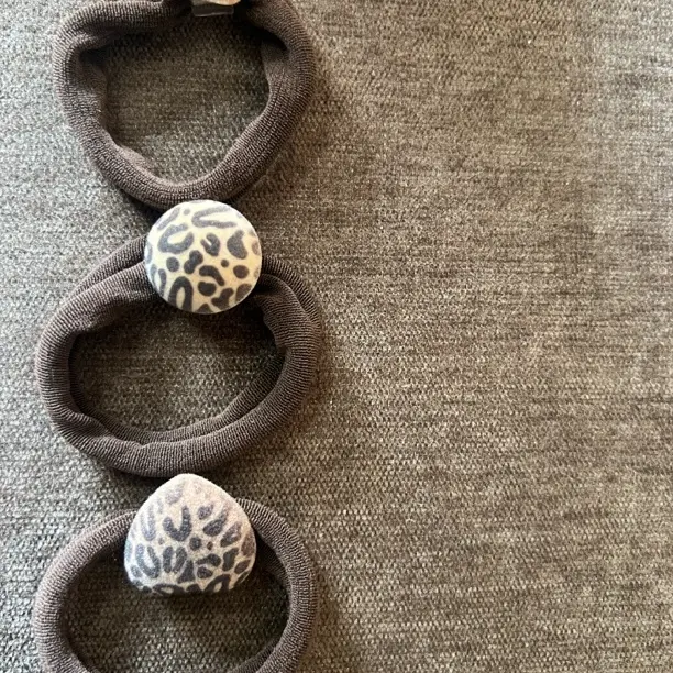 高弹力韩系植绒豹纹褶皱百搭丸子头大肠发圈发绳