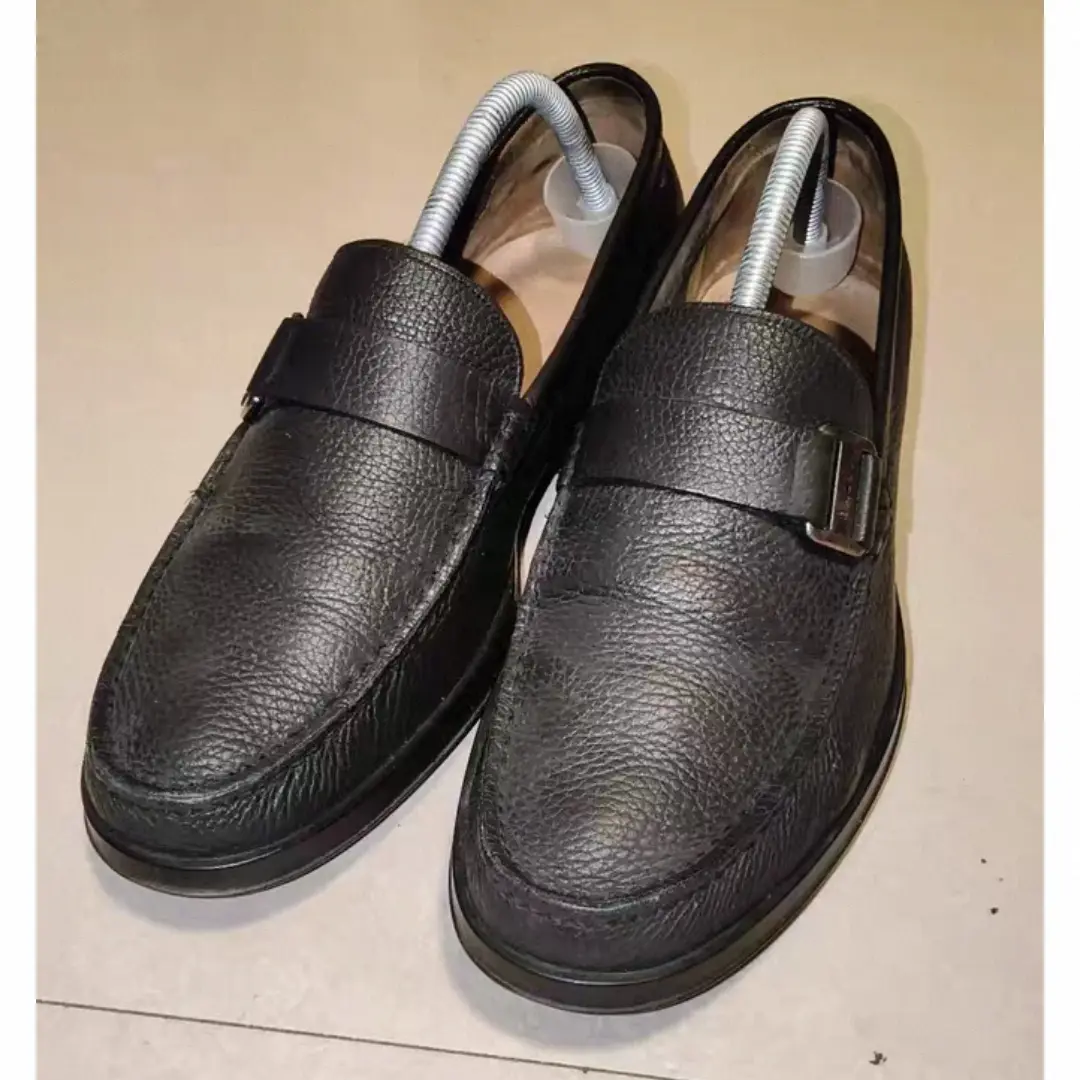 休闲风素面耐磨休闲皮鞋套筒轻便防臭一脚蹬防滑