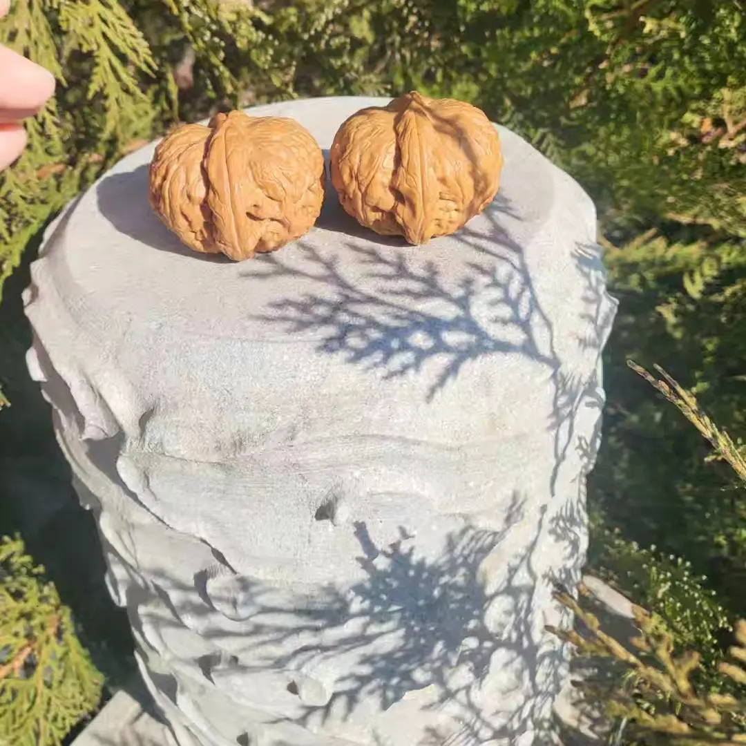 平谷山地老树元宝狮子头文玩核桃原桩型手盘玩把件男士收藏练手对