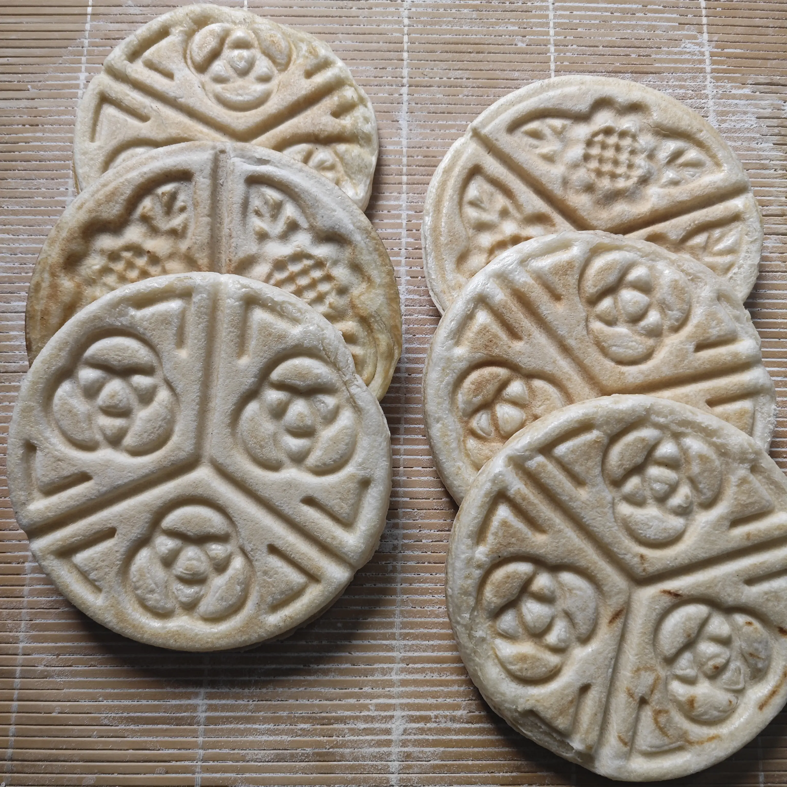 家用老式铸铁花饼夹子烙饼