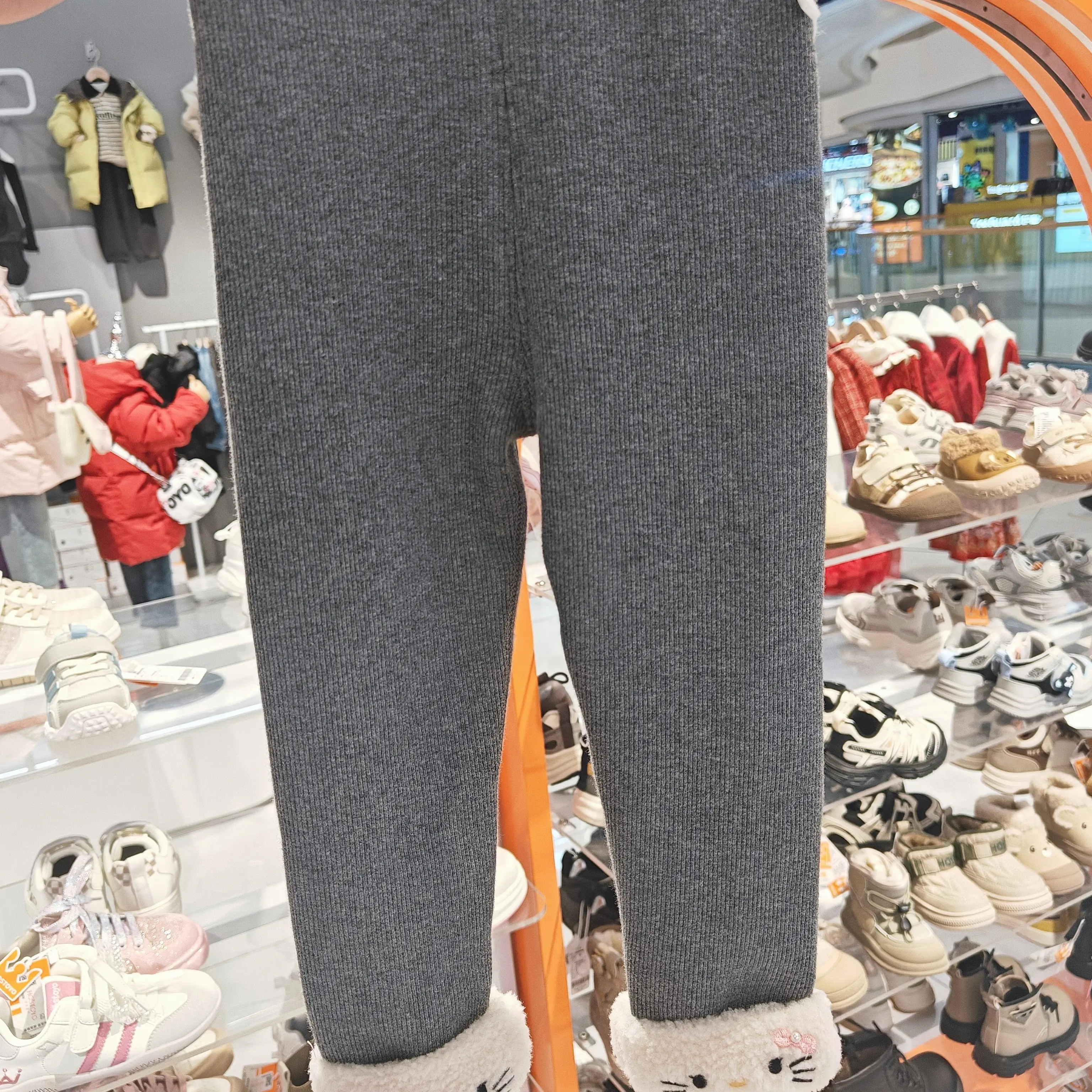 女童加绒加厚打底裤冬季无骨一体绒外穿保暖洋气百搭休闲长裤