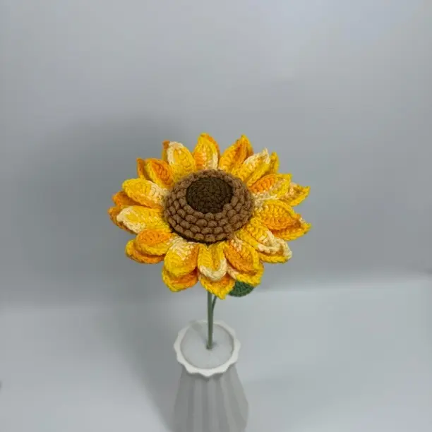 手工钩织毛线永生花向日葵创意款式礼品教师节送闺蜜礼物成品