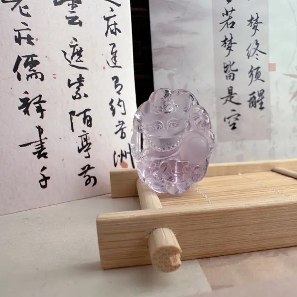 非金属仿水晶吊坠 【如意堂奶奶设计】（松弛）九尾古月吊坠