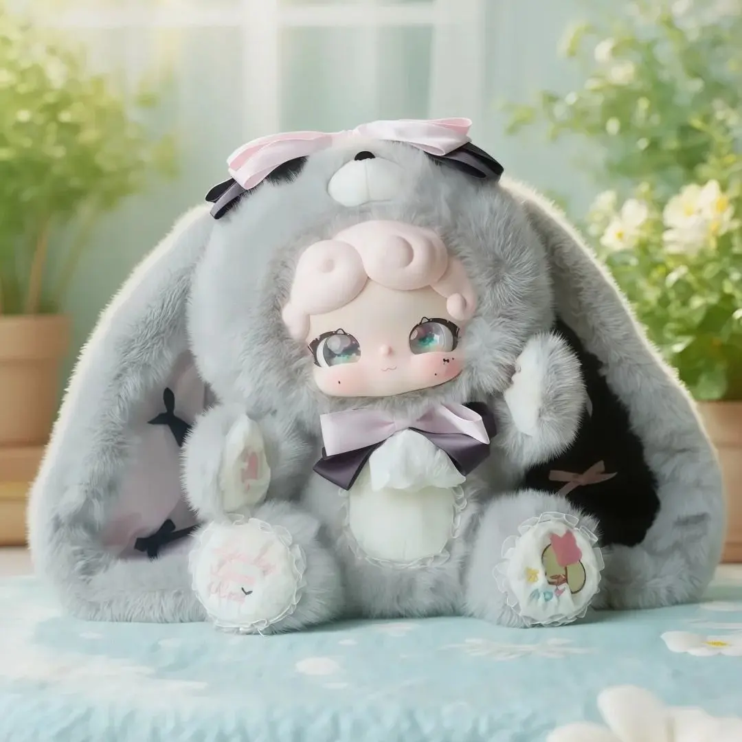 LuckyDeerNai晚安小兔600大体甜茶小兔毛绒盲盒手办公仔摆件
