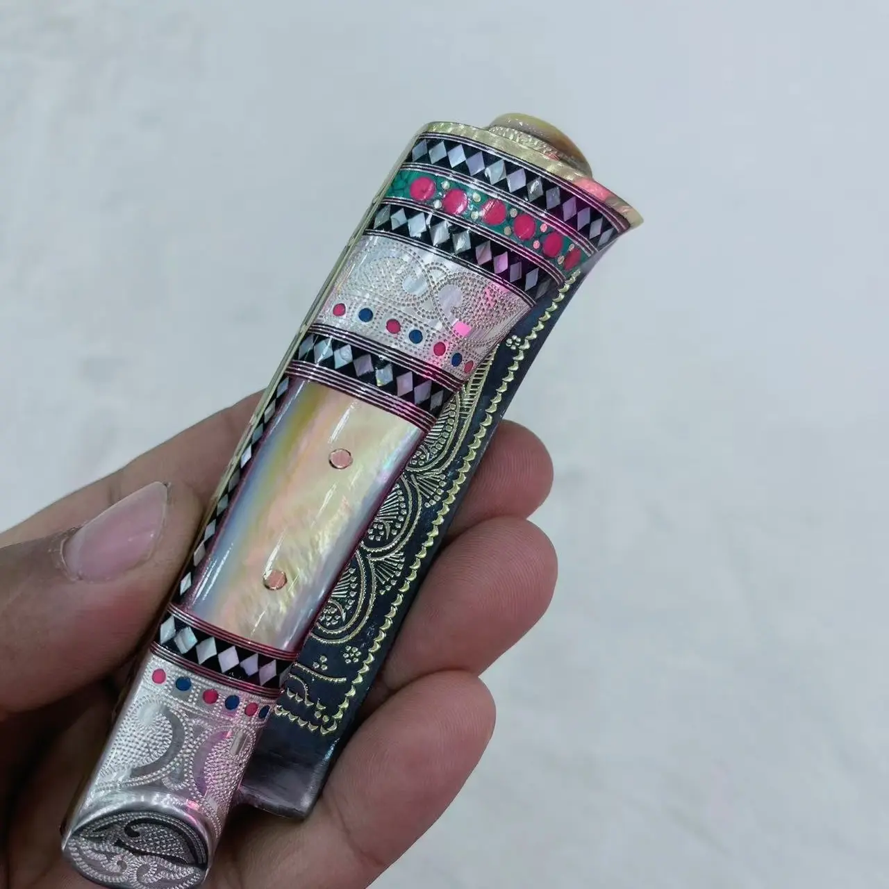 纯手工制作精美可收藏便携多功能高端瓜果刀礼品刀具可以折叠