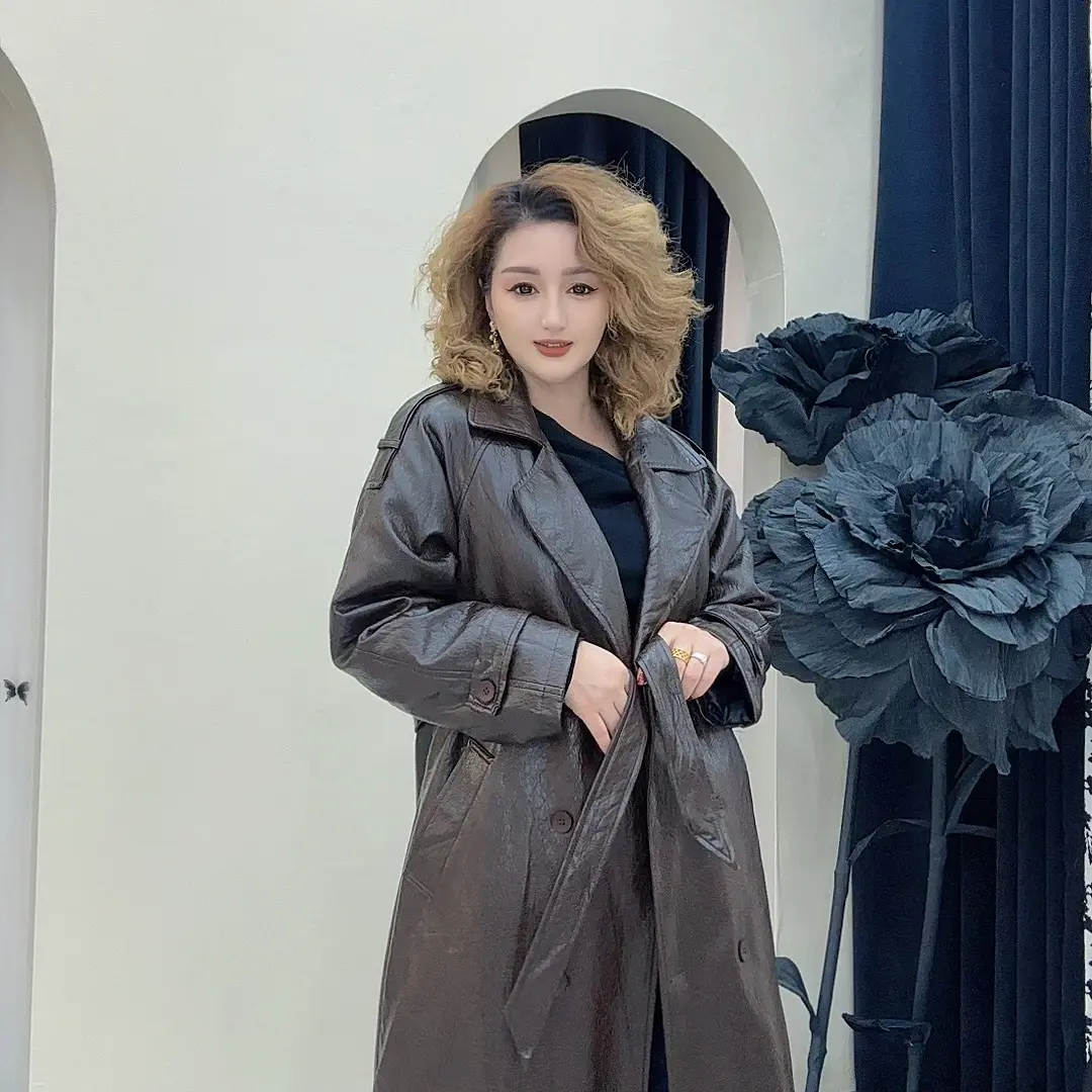 长袖常规工装风磨砂朋克风皮衣时尚冬季休闲加厚女士