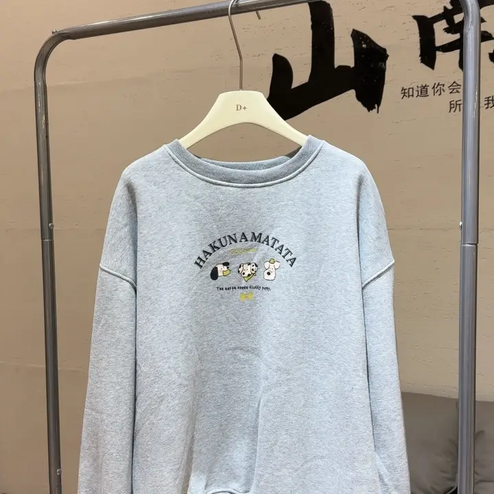 字母冬季保暖卡通卡通风印花卫衣秋季时尚春季百搭