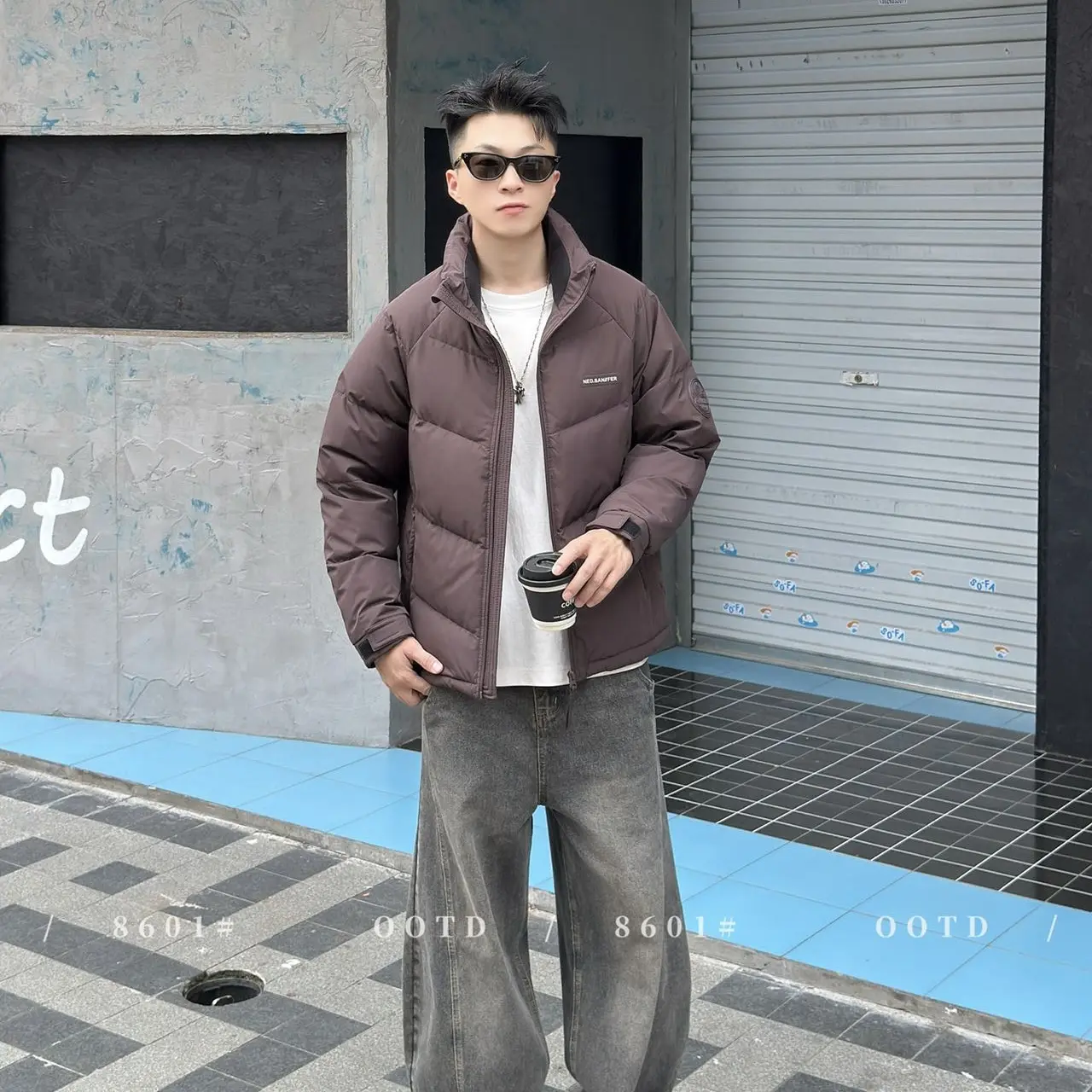 冬季男士立领白鸭绒保暖雾面磨砂加厚短款羽绒服时尚百搭休闲韩版