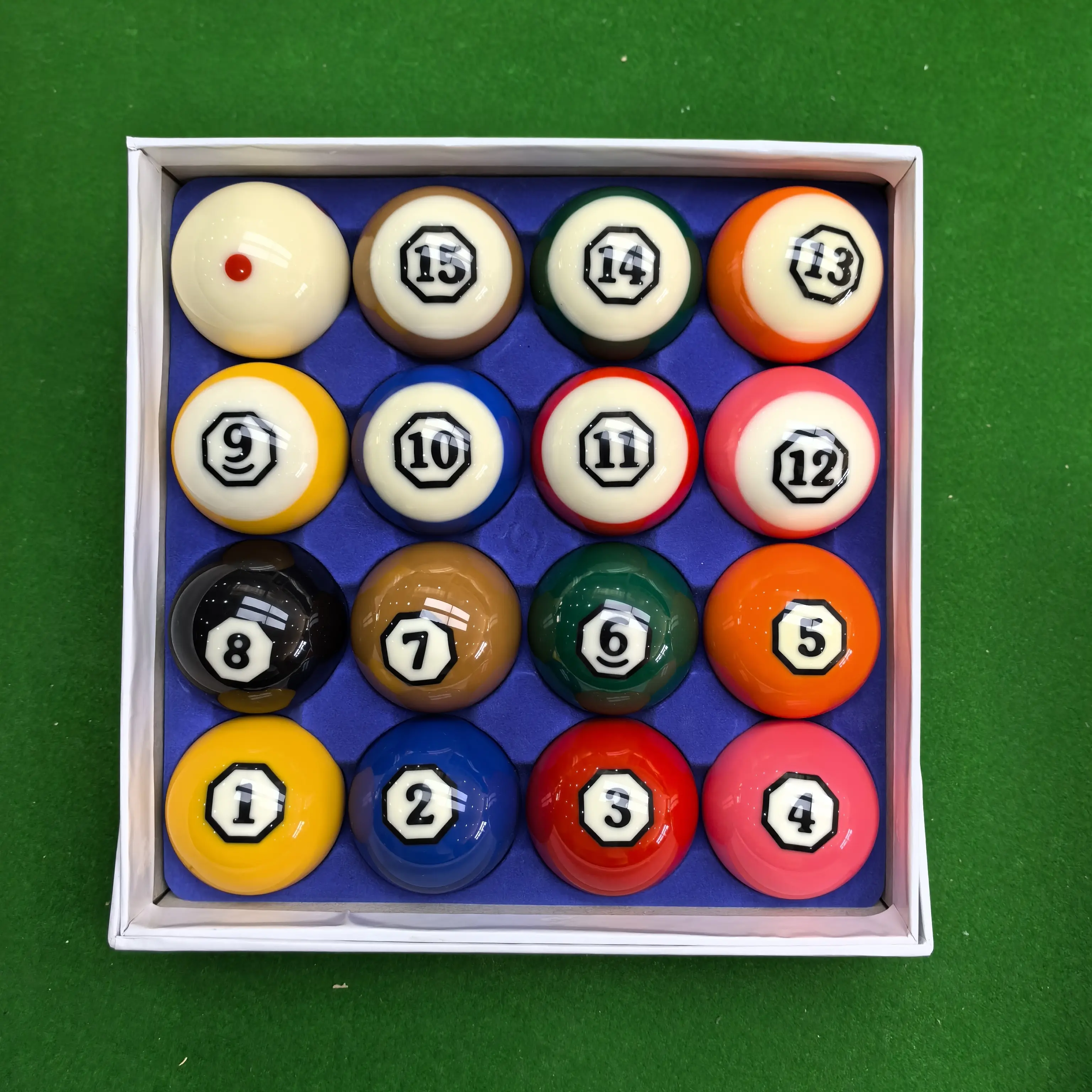 B级黑金刚八角TV水晶球中式黑八美式标准高弹力台球子桌球