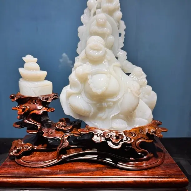 和田玉摆件精品佛公