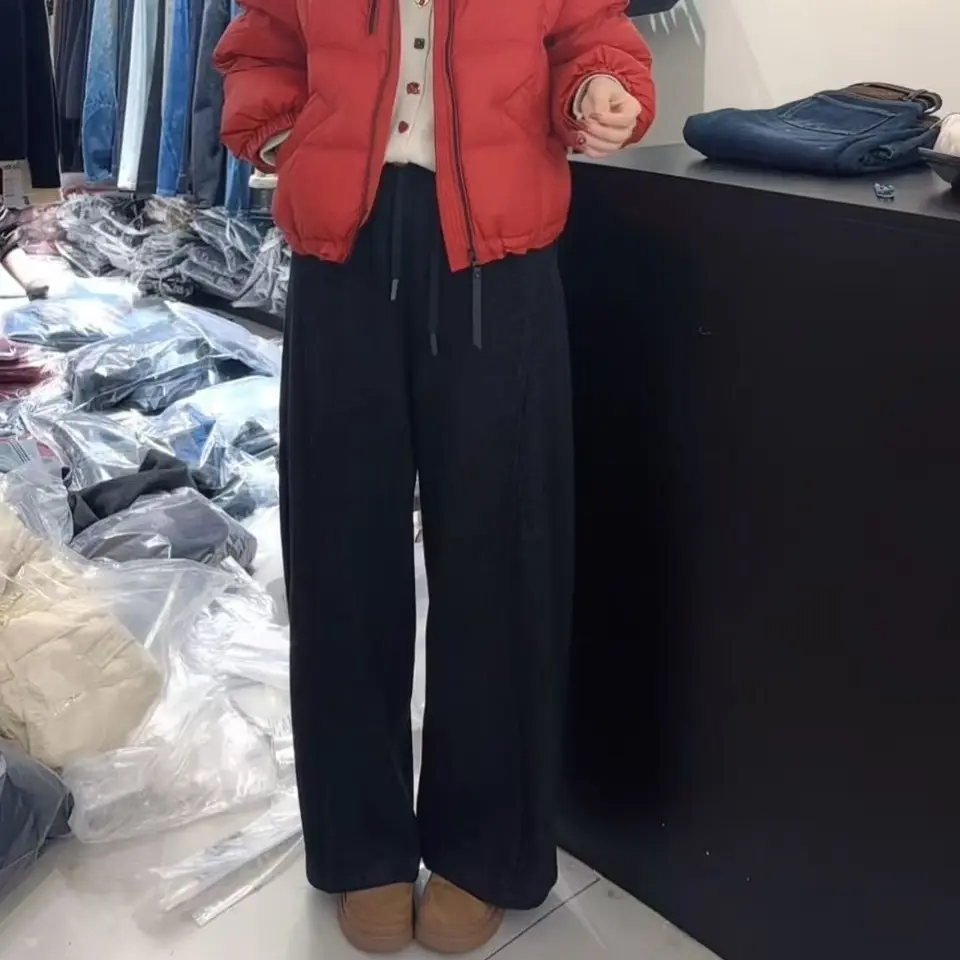 1988 STUDIO•【压轴神裤】加绒呢料加厚微弯刀糯米休闲裤