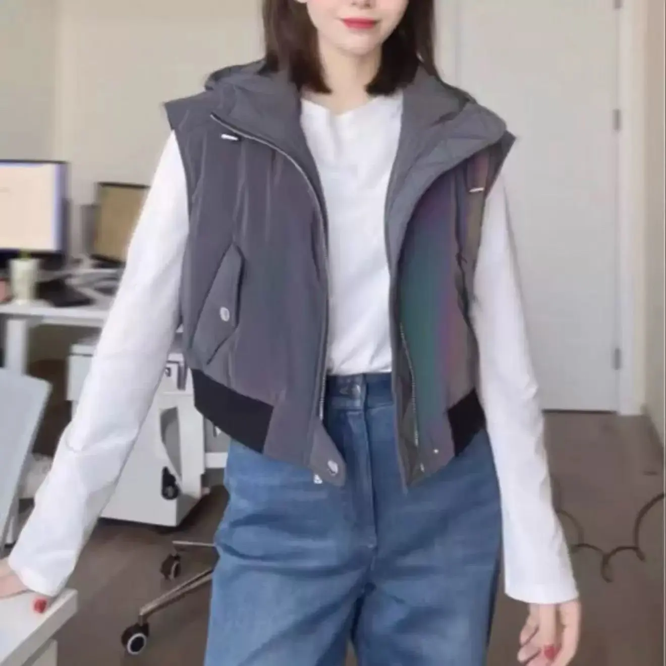 no退no换阿家秋冬时尚热力感新雪丽马甲