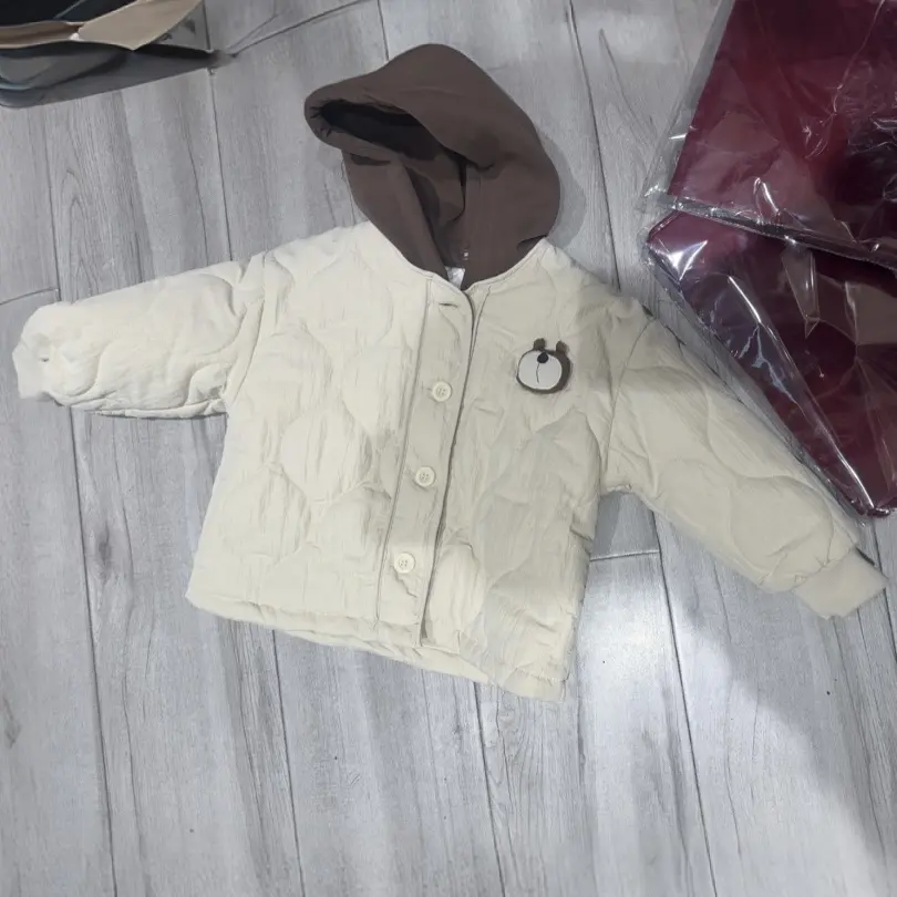 拉萨发货 秋冬季新款韩版连帽拆卸保小熊棉服外套