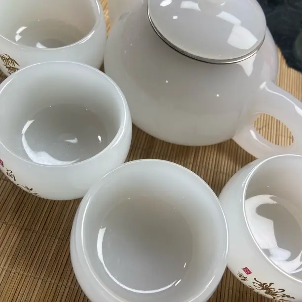 纯手工1400度高温熔炼琉璃主人杯加厚隔热多色鎏金工艺