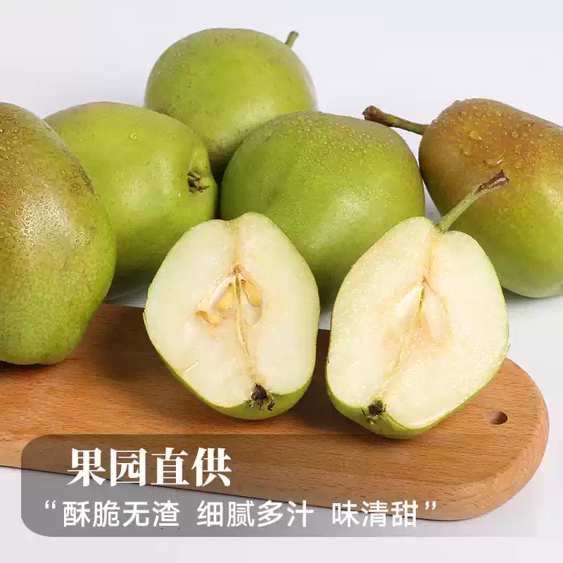 正宗龙居红香酥香梨水果新鲜当季皮薄香梨青皮梨脆蜜梨