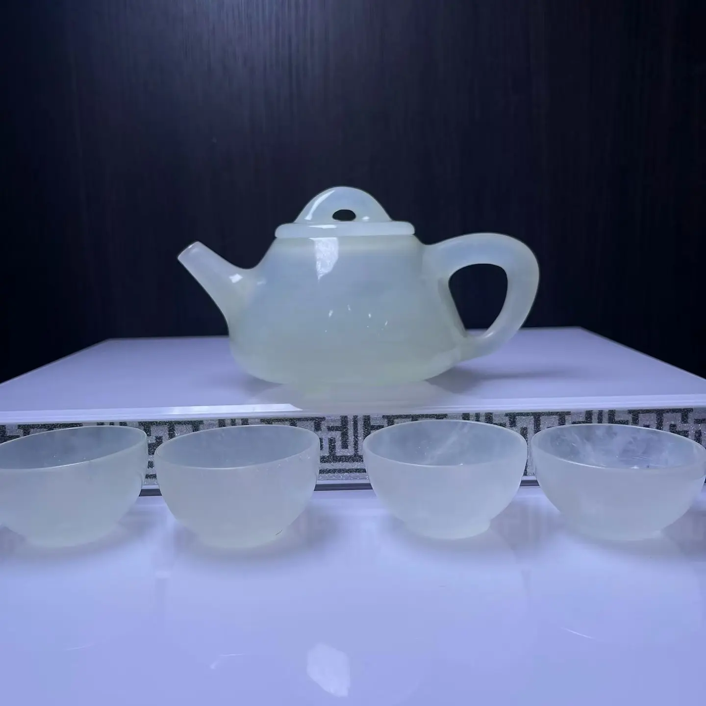 功夫茶具泡茶器冰种琉璃家用高档简约轻奢会客玉瓷