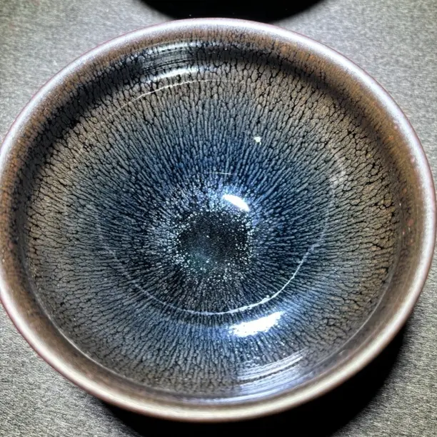 建窑建盏点茶器12口径鹧鸪斑