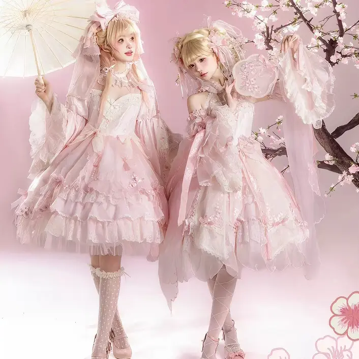 森瑶实体店现货【甄嬛传联名杏花微雨】花与珍珠匣原创设计lolita
