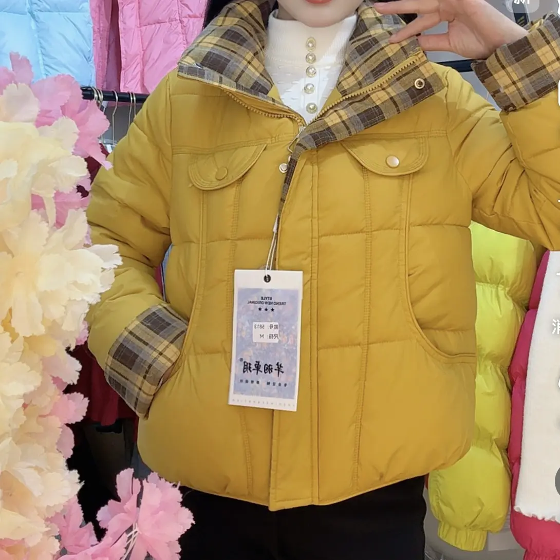 冬季新款立领加厚保暖显瘦短款棉服外套女小个子百搭