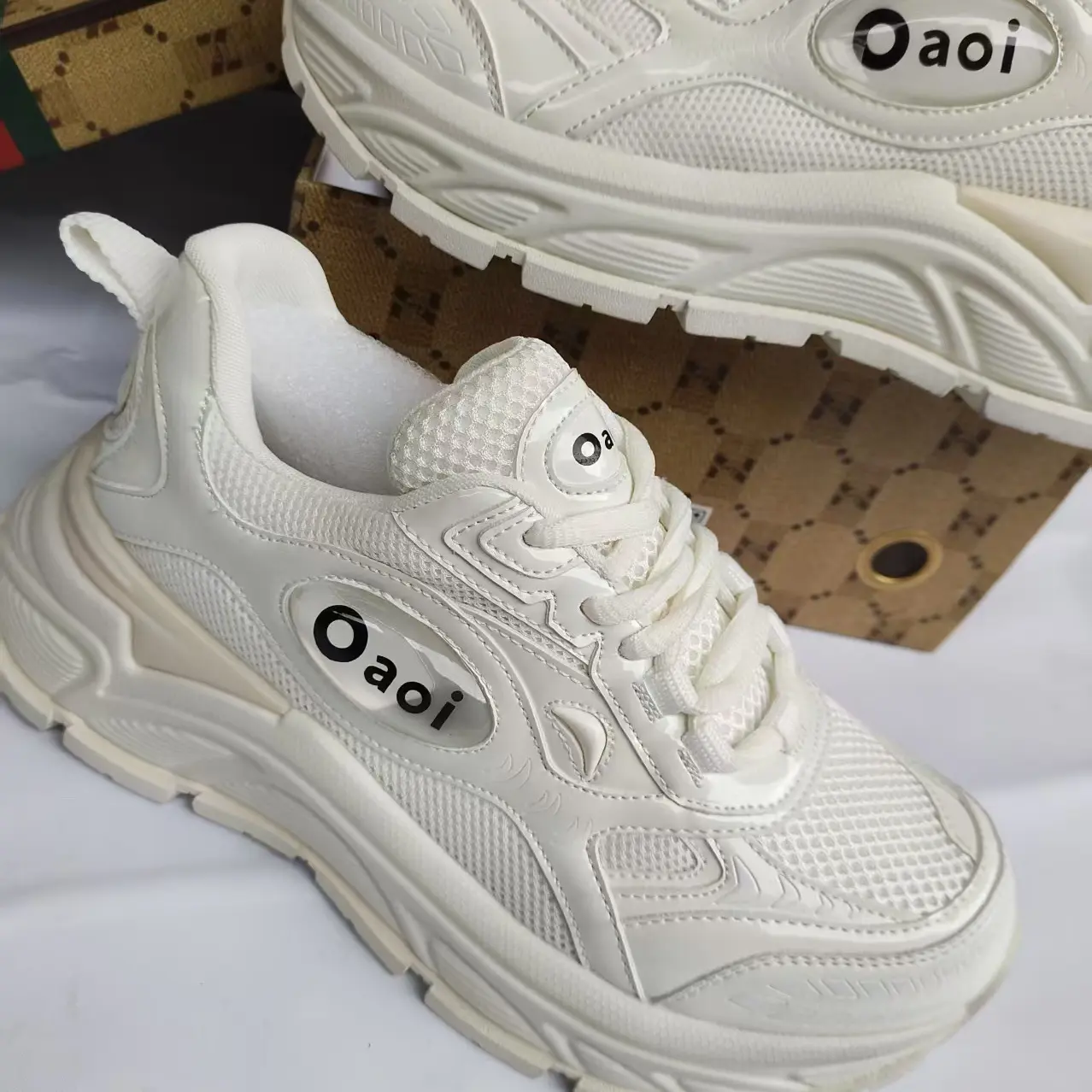 2025新款秋款休闲鞋老爹鞋增高熊猫老爹鞋运动鞋