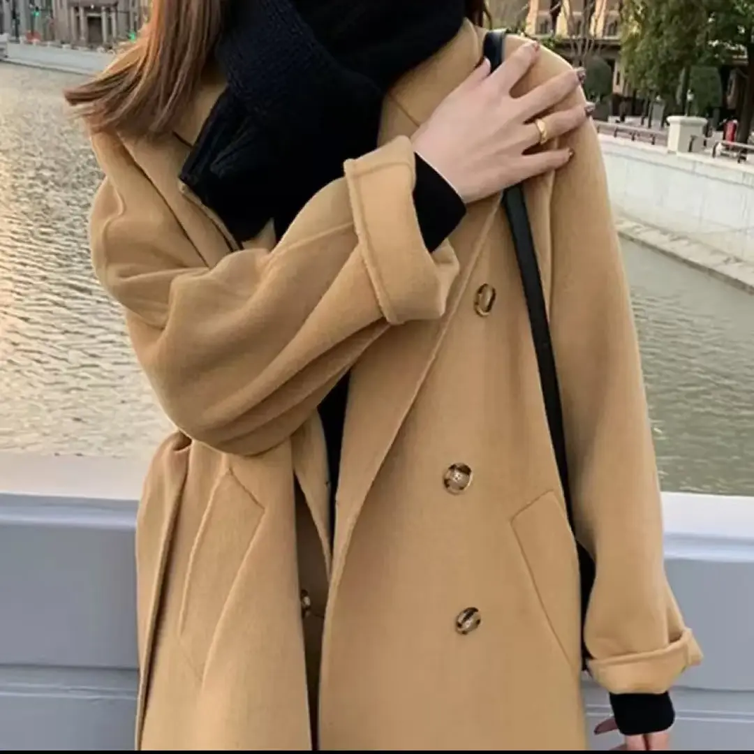 注意（非图款）韩版休闲风格大衣