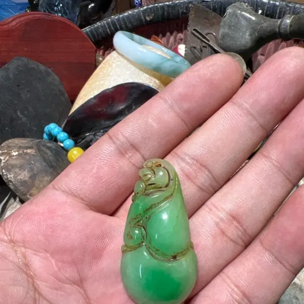 镶嵌飘绿福瓜挂件305